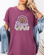 Mama Rainbow Comfort Colors T Shirt