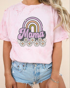 Mama Rainbow Comfort Colors T Shirt