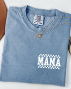 RetroPlaid MamaCheckered Front & Back Comfort Colors T Shirt