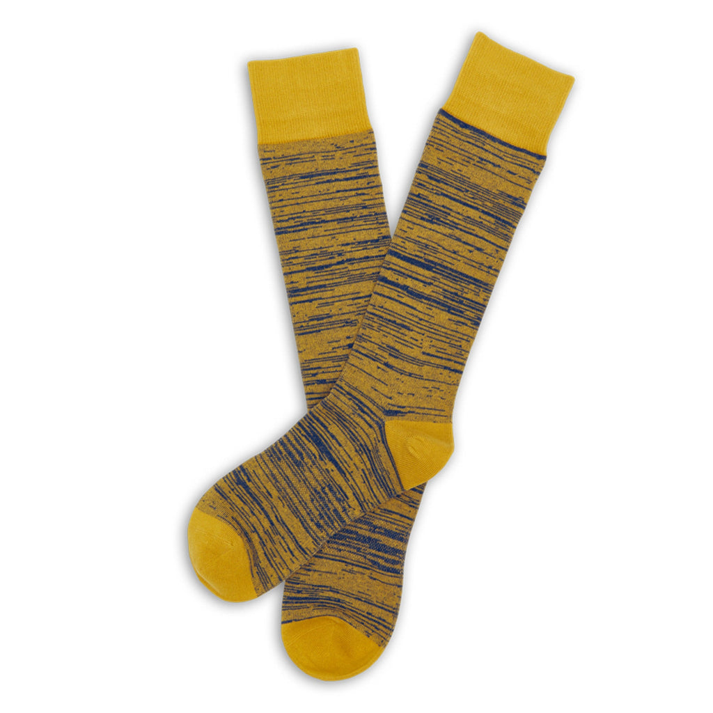 Navy / Gold Marl Dress Socks
