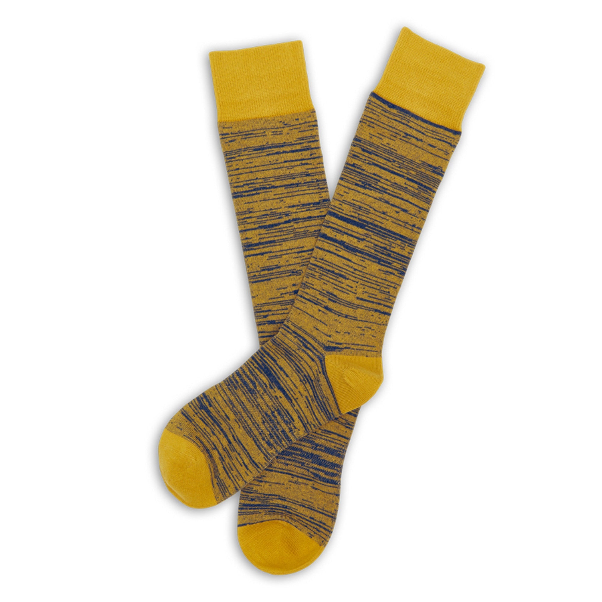 Navy / Gold Marl Dress Socks