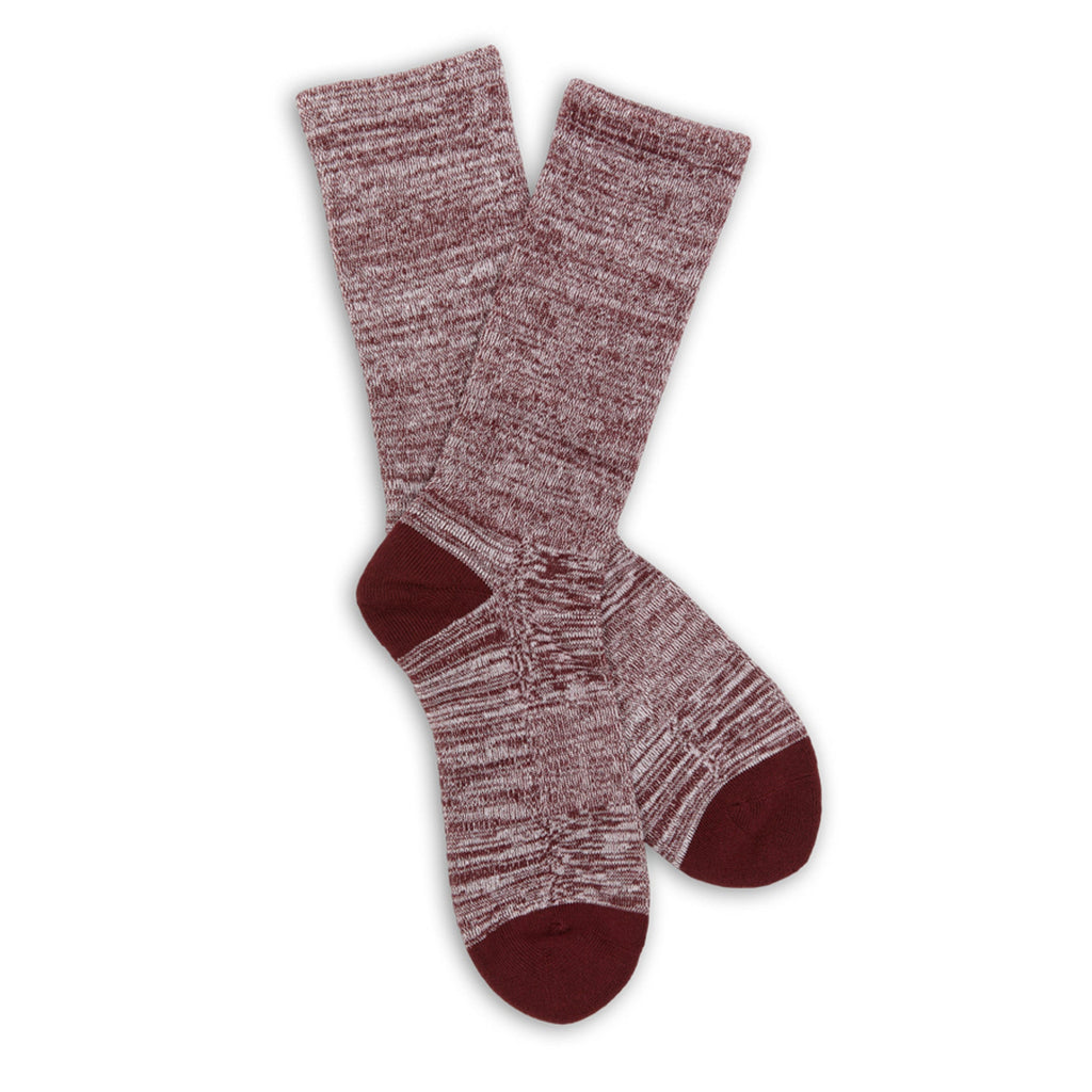 Maroon Marl Casual Socks