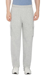 Men's Brushed Fleece Cargo Pants — Pull-On with Inner Drawstring