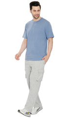 Men's Brushed Fleece Cargo Pants — Pull-On with Inner Drawstring