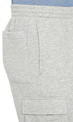 Men's Brushed Fleece Cargo Pants — Pull-On with Inner Drawstring
