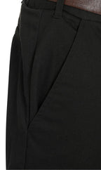 Men's Stretch Waist Chino Pants — Flat Front Hidden Elastic Waistband