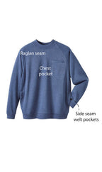 Men's 3-Pocket Fleece Sweatshirt with Raglan Seams