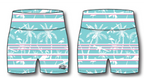 Women's High-Waisted Seamless Front Compression Training Shorts | Miami Vice Mayhem