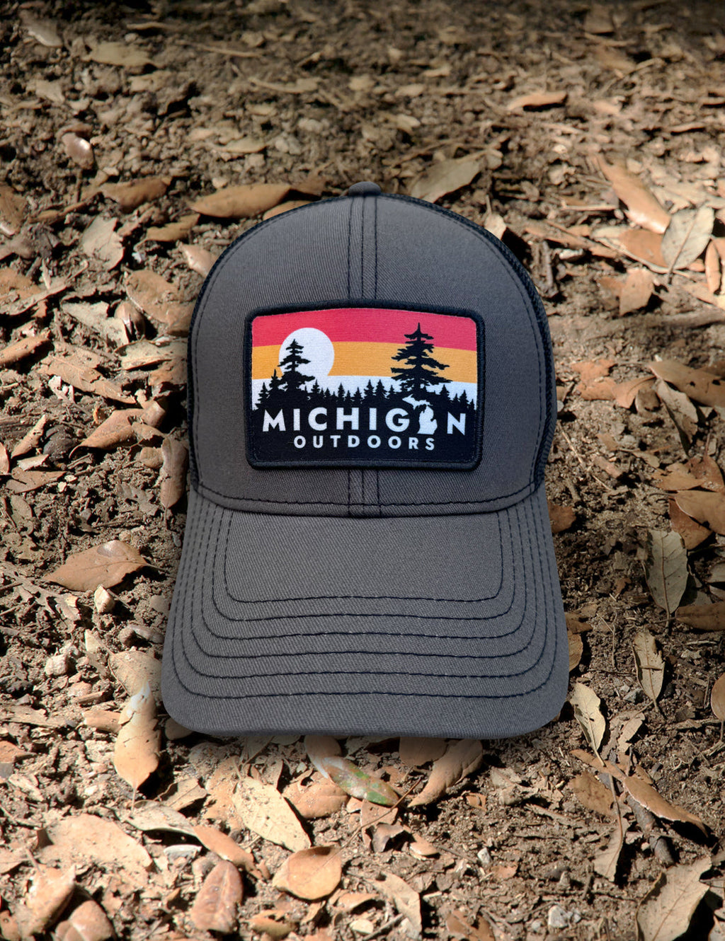 Tree Line Trucker Cap - Gray