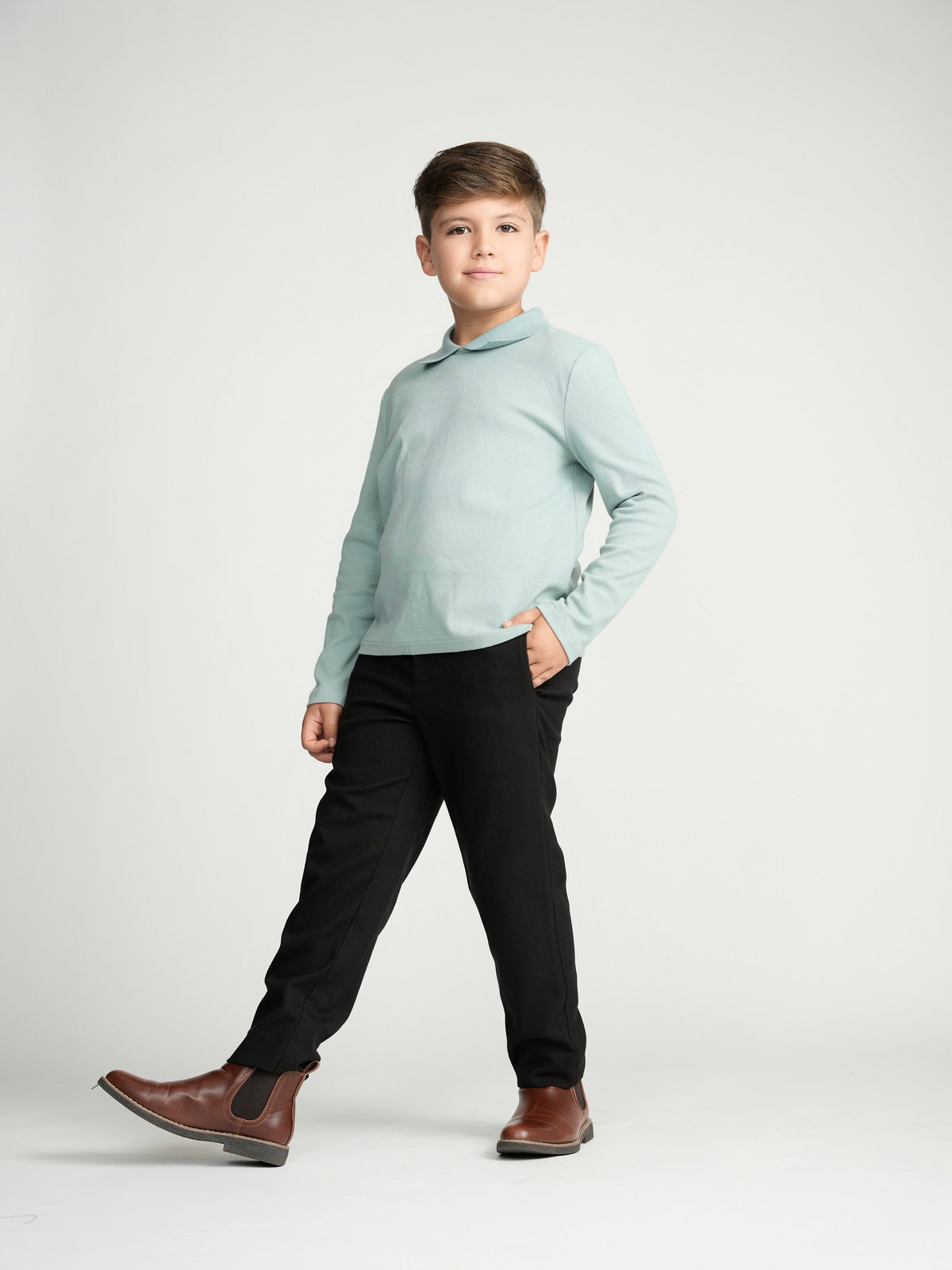 Seafoam Collar Top (Long Sleeve)