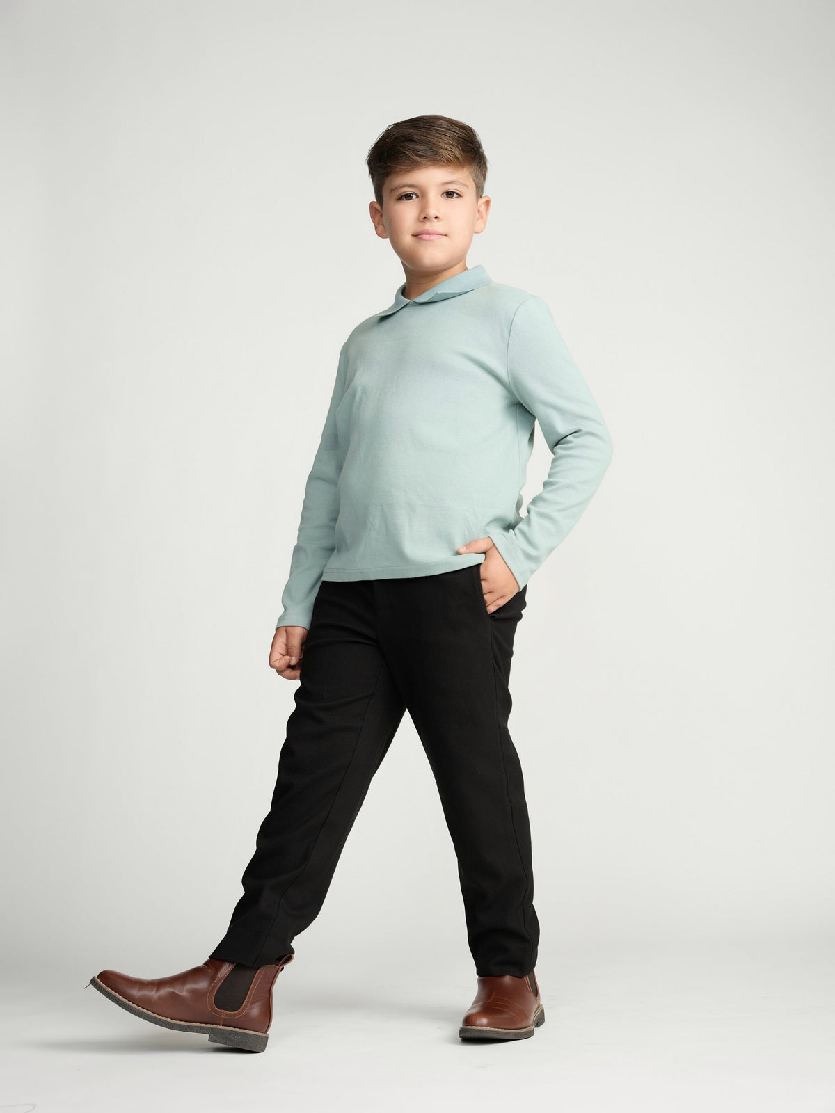 Seafoam Collar Top (Long Sleeve)