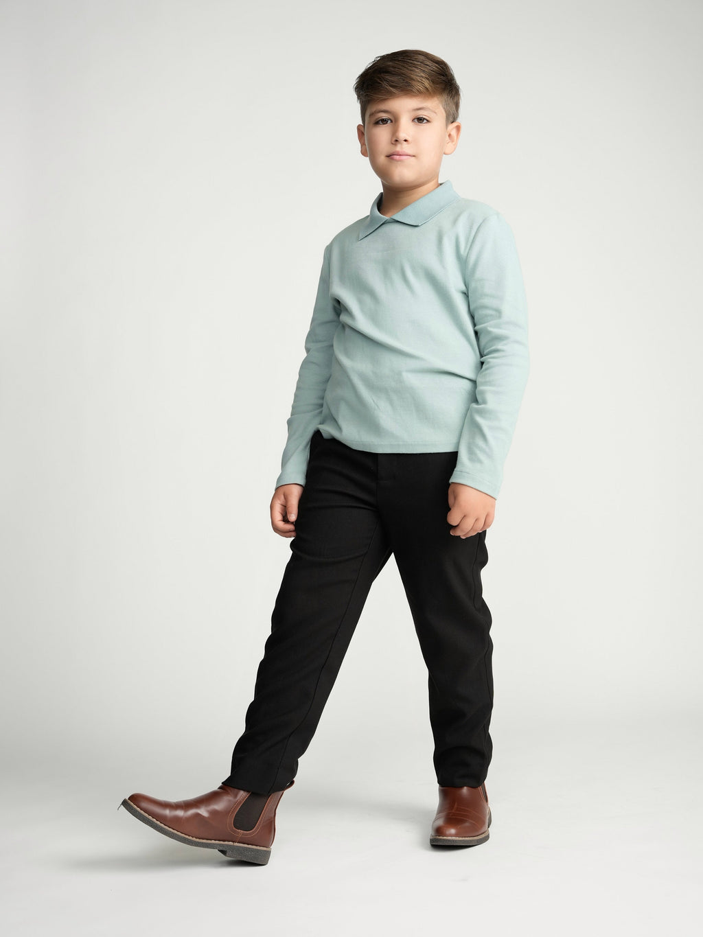 Seafoam Collar Top (Long Sleeve)