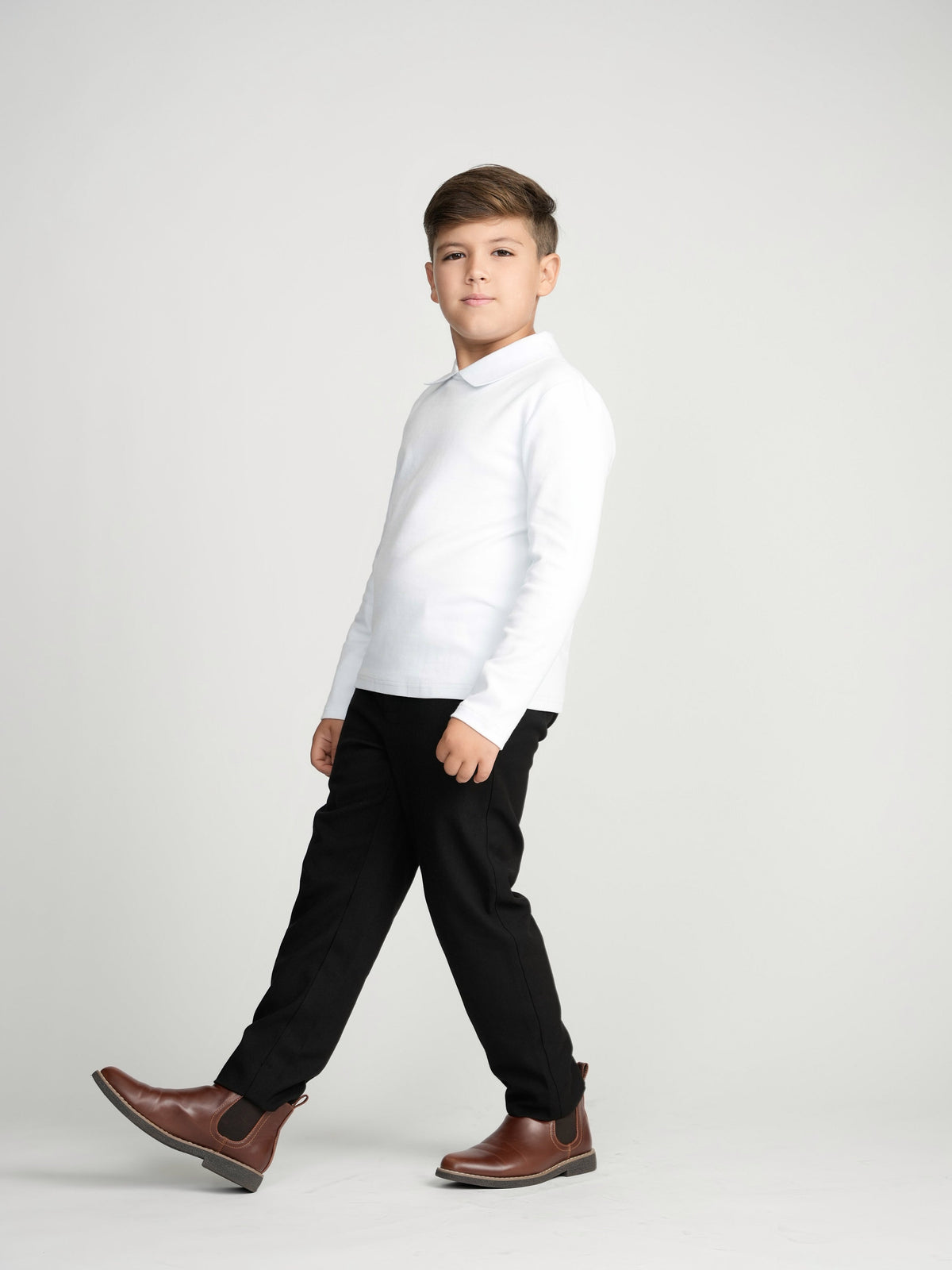 White Collar Top (Long Sleeve)