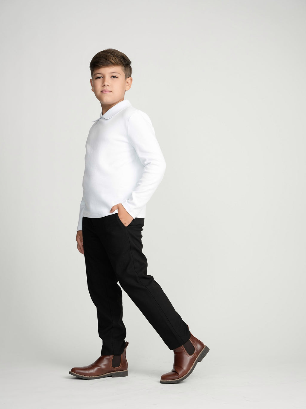 White Collar Top (Long Sleeve)