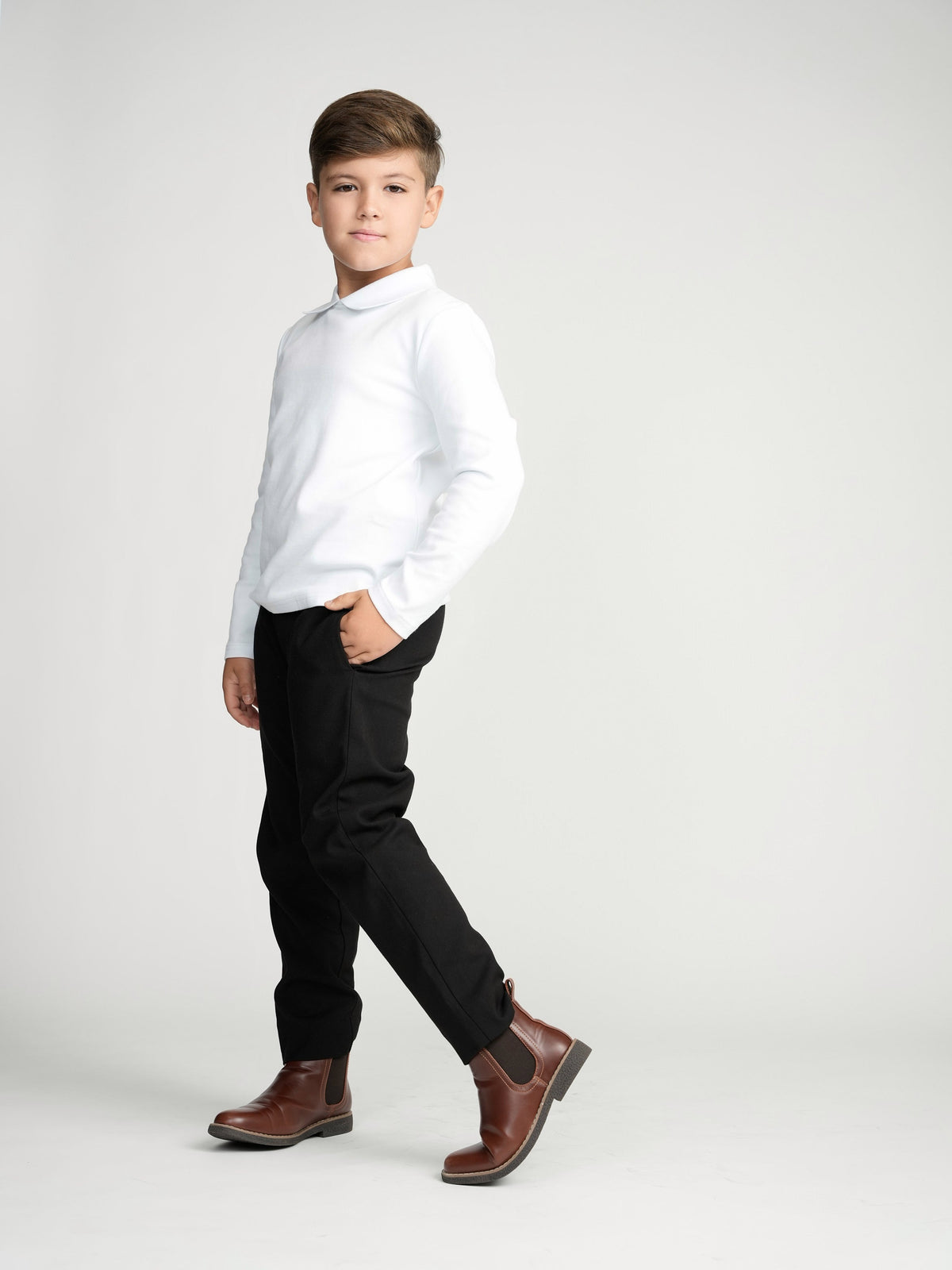 White Collar Top (Long Sleeve)
