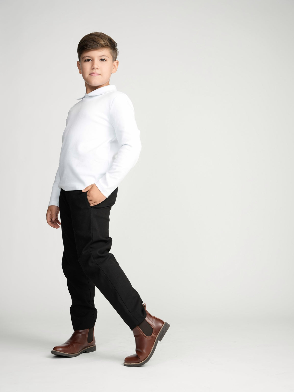 White Collar Top (Long Sleeve)