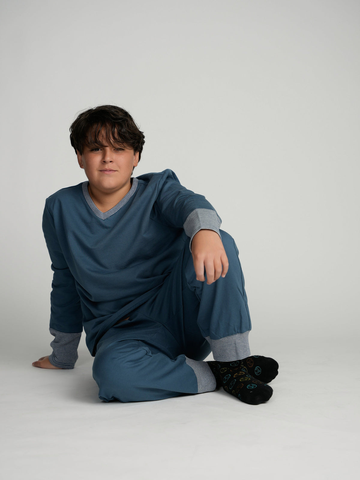 Sapphire Cuffed Pajamas