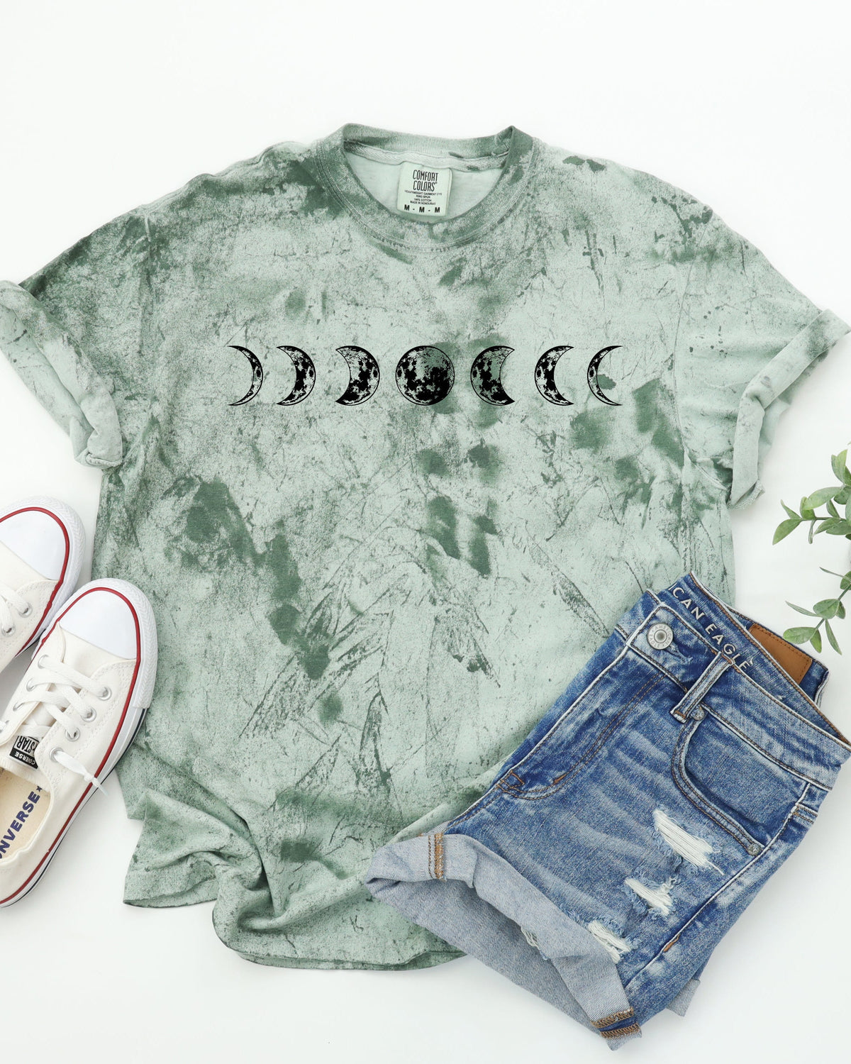 Moon Phase Nature Comfort Colors Garment-Dyed T-Shirt – Summer Vacation Camping Graphic Tee
