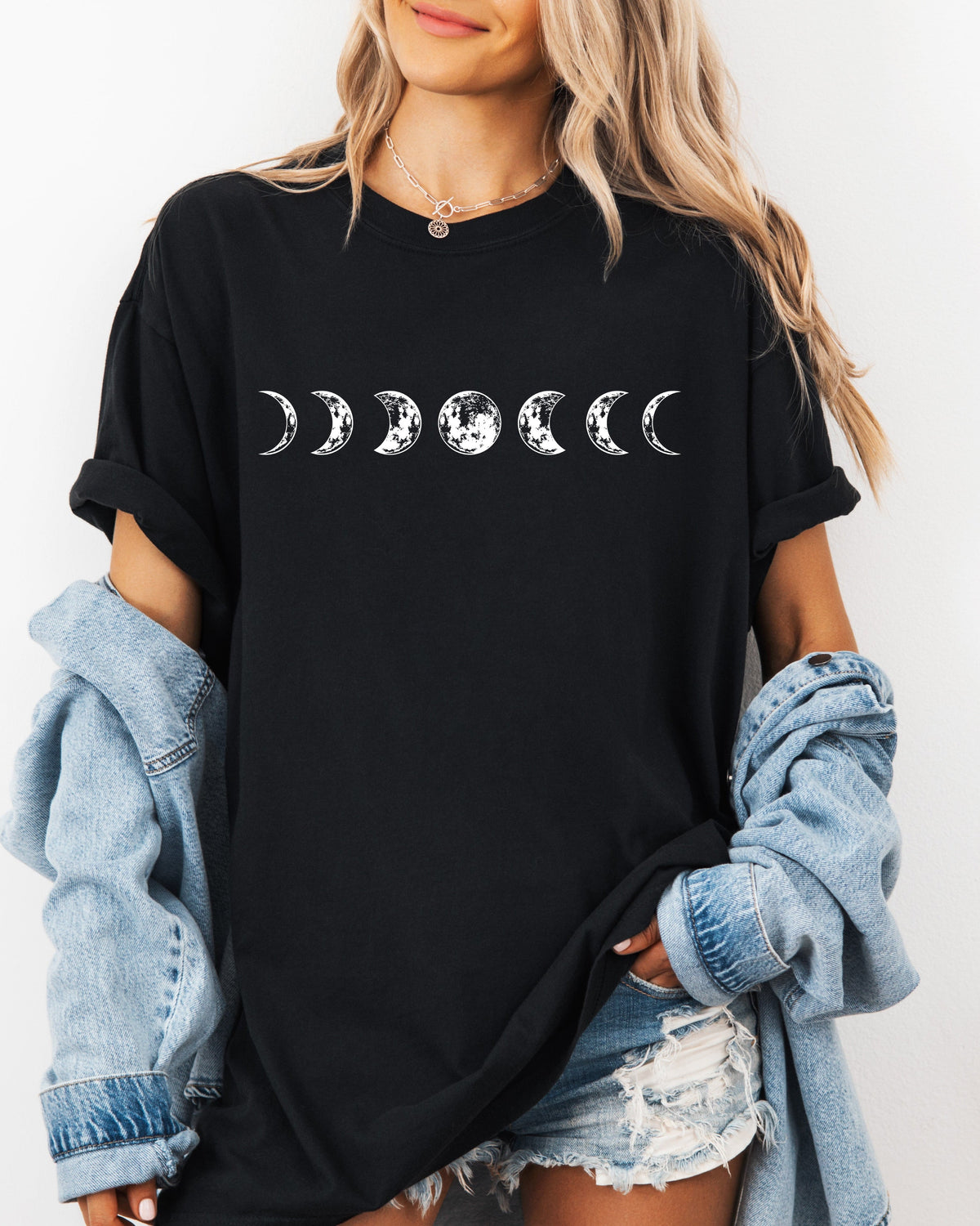 Moon Phase Nature Comfort Colors Garment-Dyed T-Shirt – Summer Vacation Camping Graphic Tee