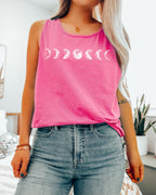 Moon Phase Comfort Colors Tank Top – Celestial Astrology Minimal Graphic
