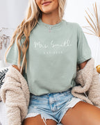 Mrs Custom Personalization name Honeymoon Comfort Colors Garment Dyed T Shirt