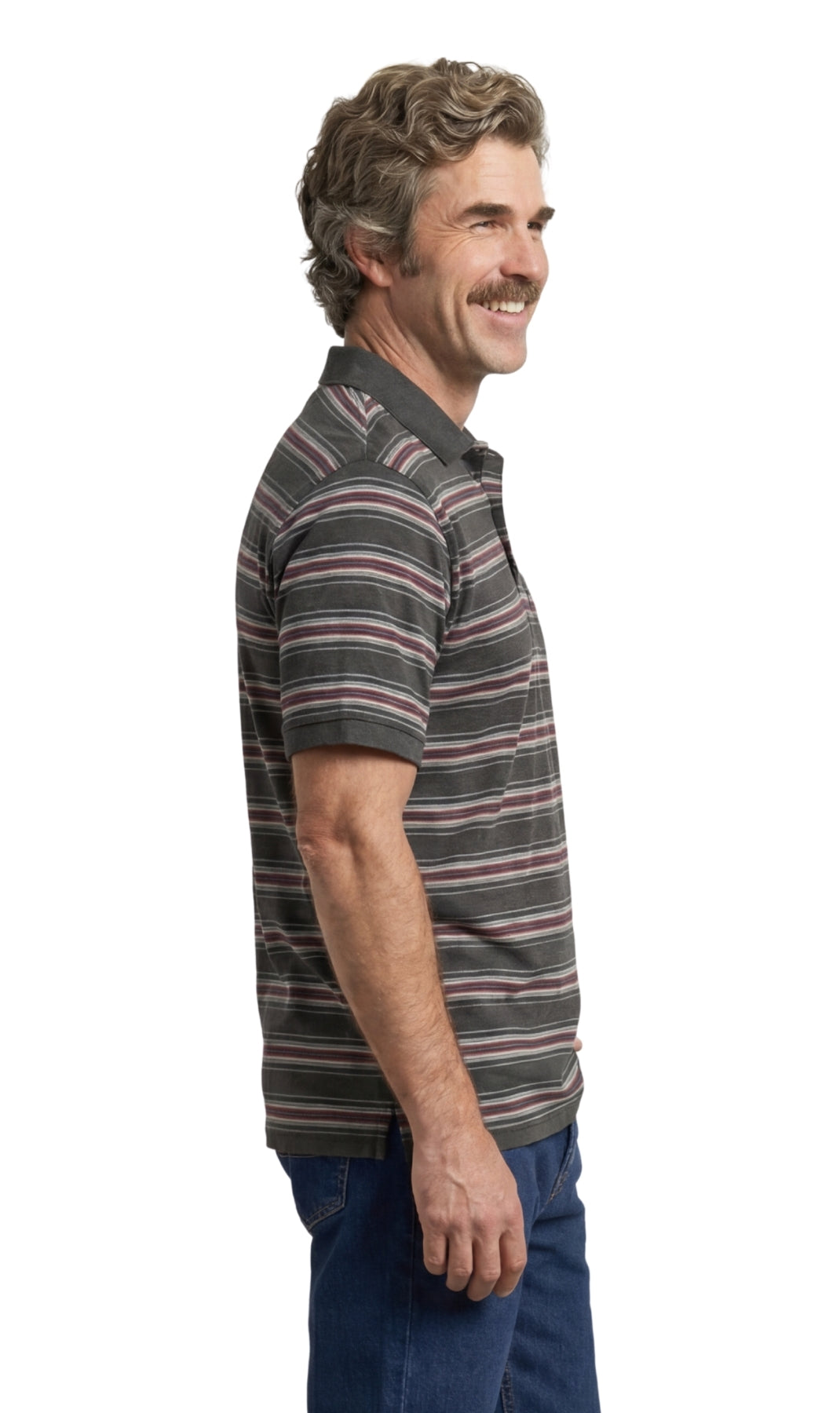 Men's Short Sleeve Polo Shirt — Pique Knit Cotton Blend with Chest Pocket