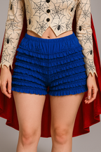 Malco Modes Ruffle Shorts for Women â?? Royal Blue Bloomers, Lace Bloomers, Sexy Ruffle Shorts, Halloween Boy Shorts & Y2K Costumes