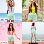 N20 Women's Sexy High Waist Ruffled Petti pants - Light Green