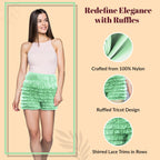 N20 Women's Sexy High Waist Ruffled Petti pants - Mint