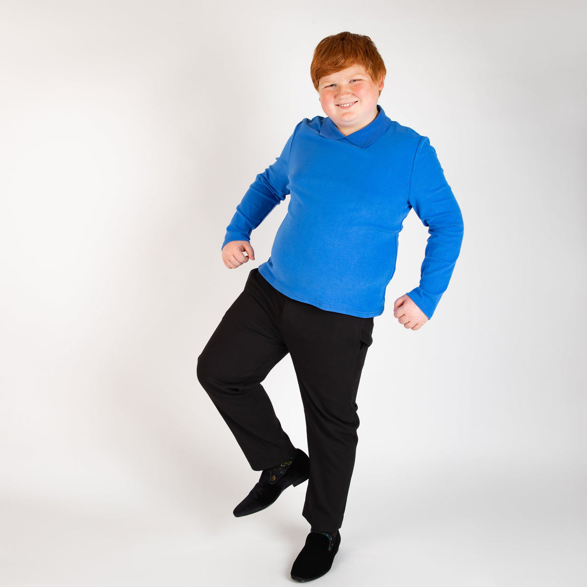 Cobalt Collar Top (Long Sleeve)