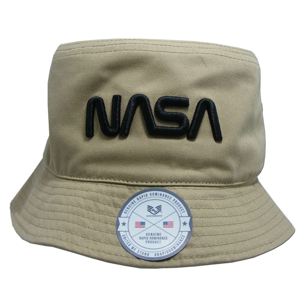NASA Relaxed Bucket Hat,Worm,Khaki, L_XL