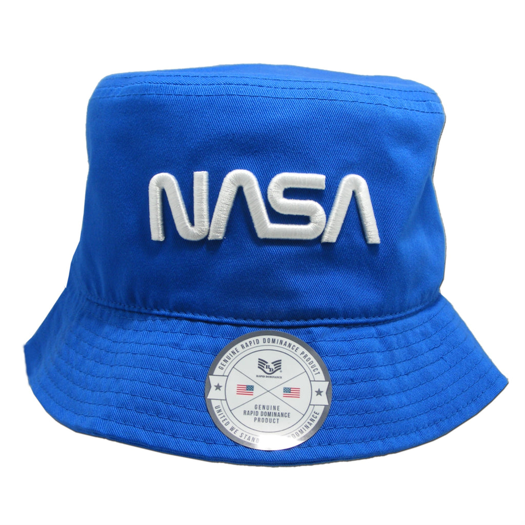 NASA Relaxed Bucket Hat, Worm,Royal, S_M