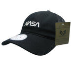 NASA Relaxed Trucker Caps, Worm, Black