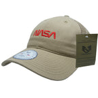 NASA Relaxed Trucker Caps, Worm, Khaki