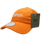 NASA Relaxed Trucker Caps, Worm, Orange