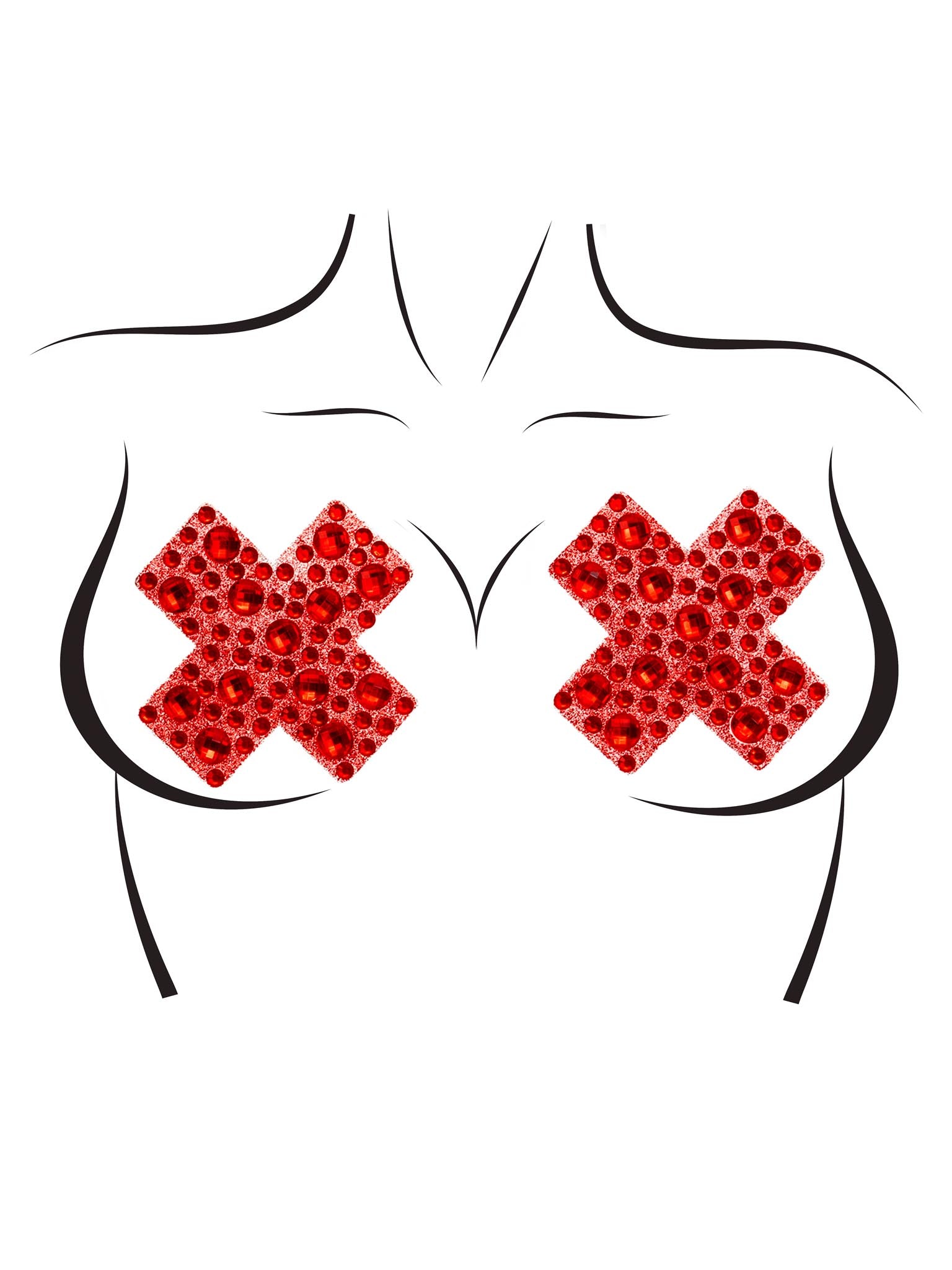 X Factor adhesive nipple jewel stickers.