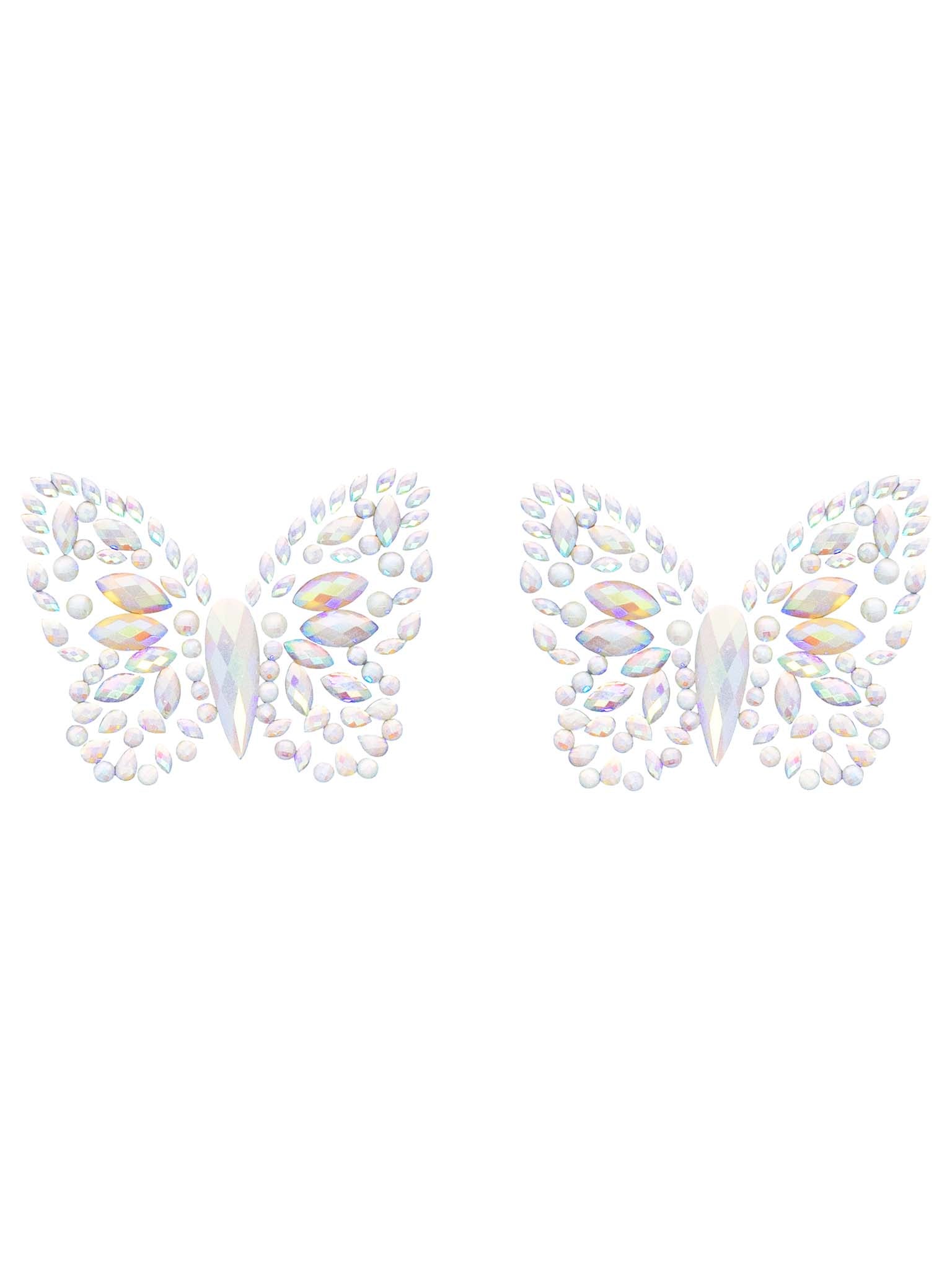 Chrysallis adhesive glow in the dark nipple jewels sticker.