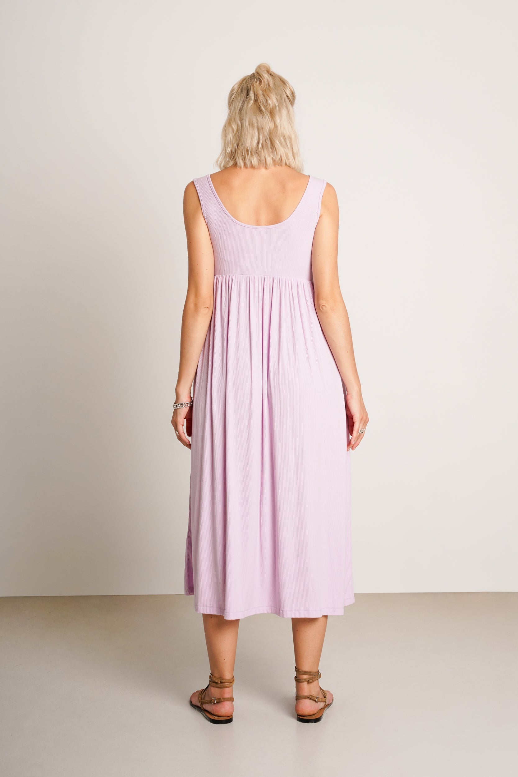 Ribbed Modal Henley Dress