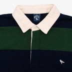 Classic Striped Rugby Shirt in Green and Navy