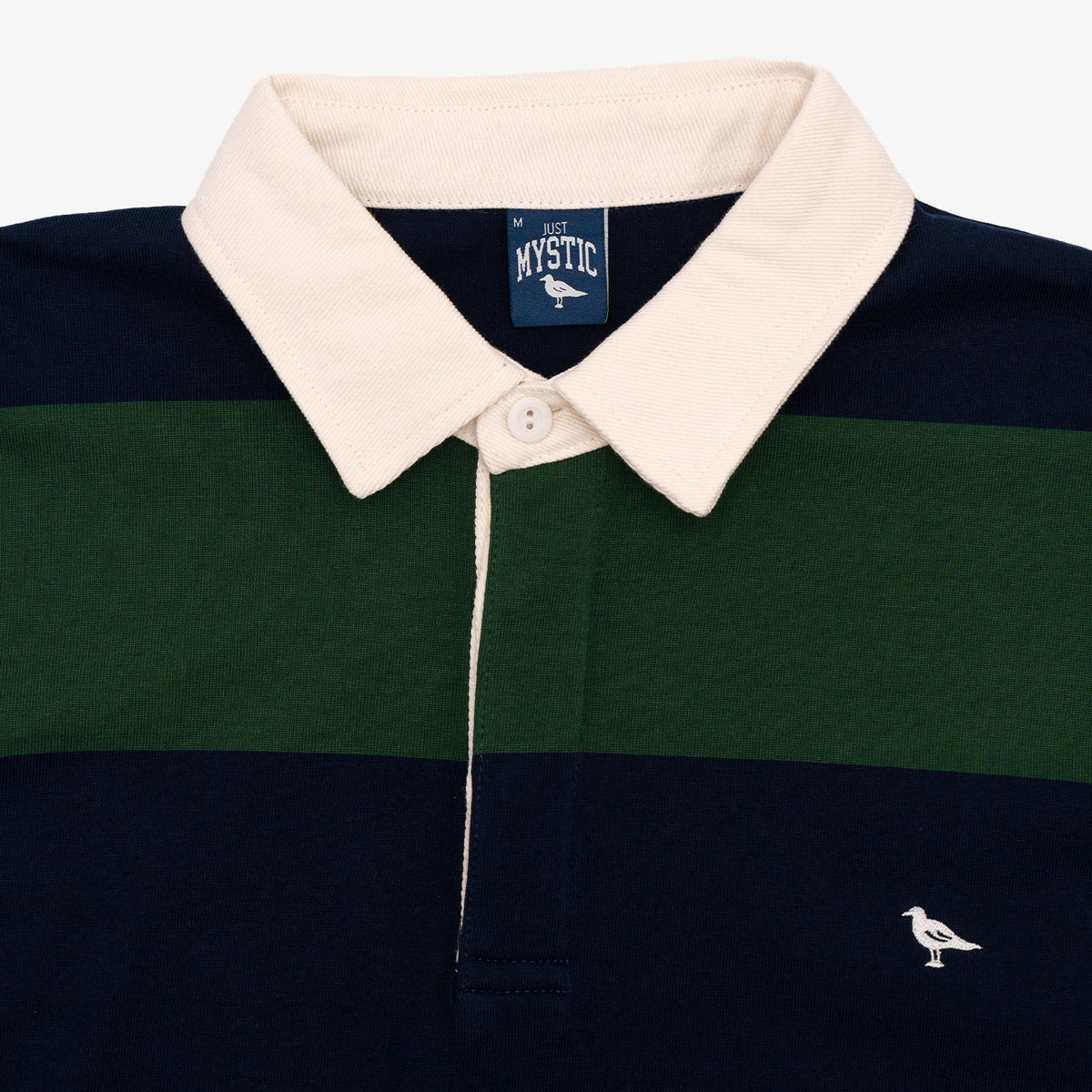 Classic Striped Rugby Shirt in Green and Navy