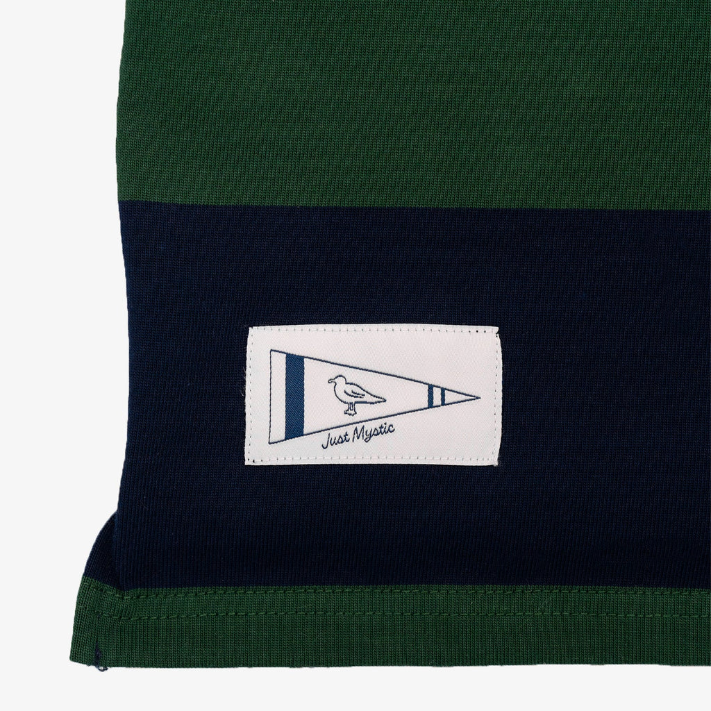 Classic Striped Rugby Shirt in Green and Navy