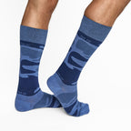 Navy Sip Camo Dress Socks