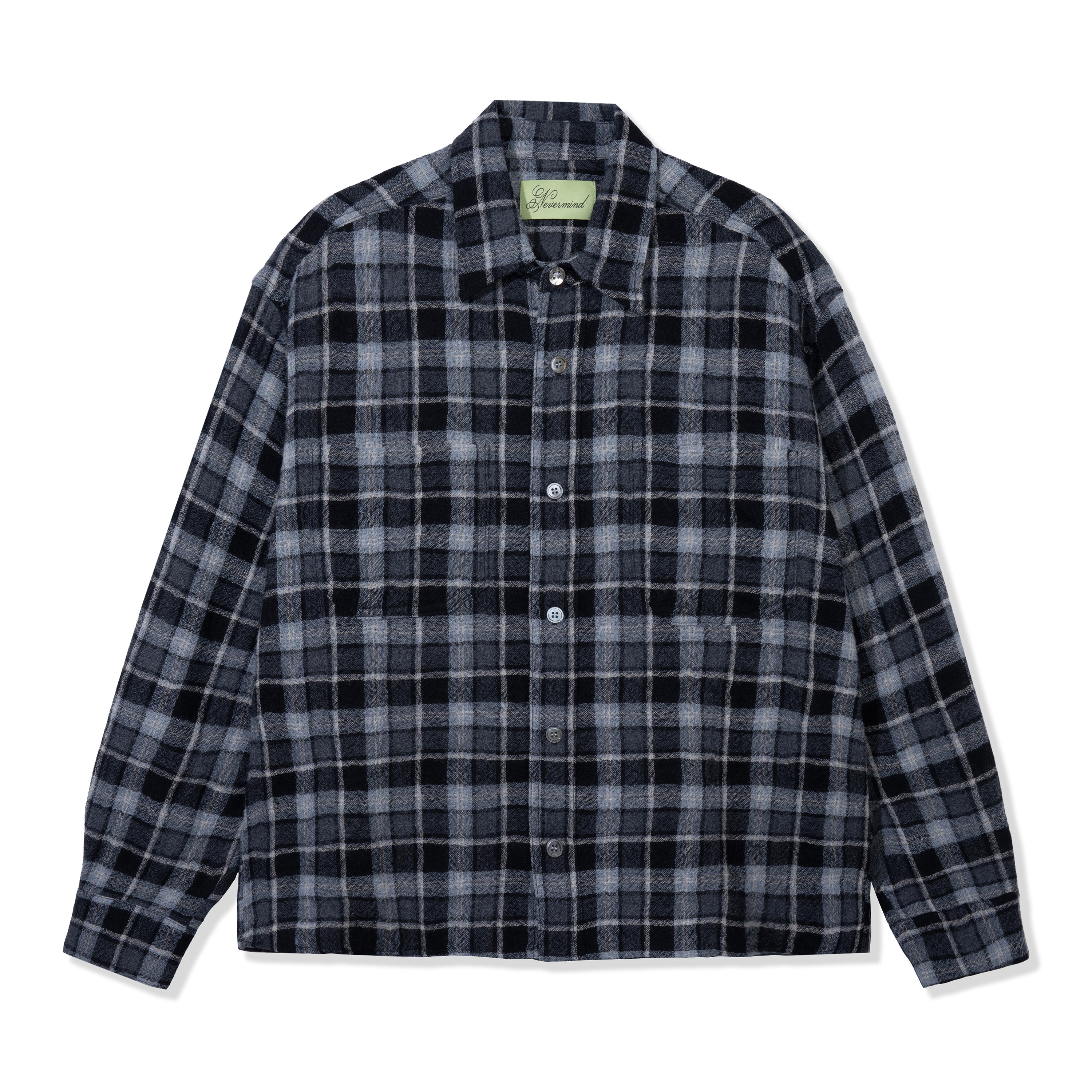Black Wool Button Up Shirt