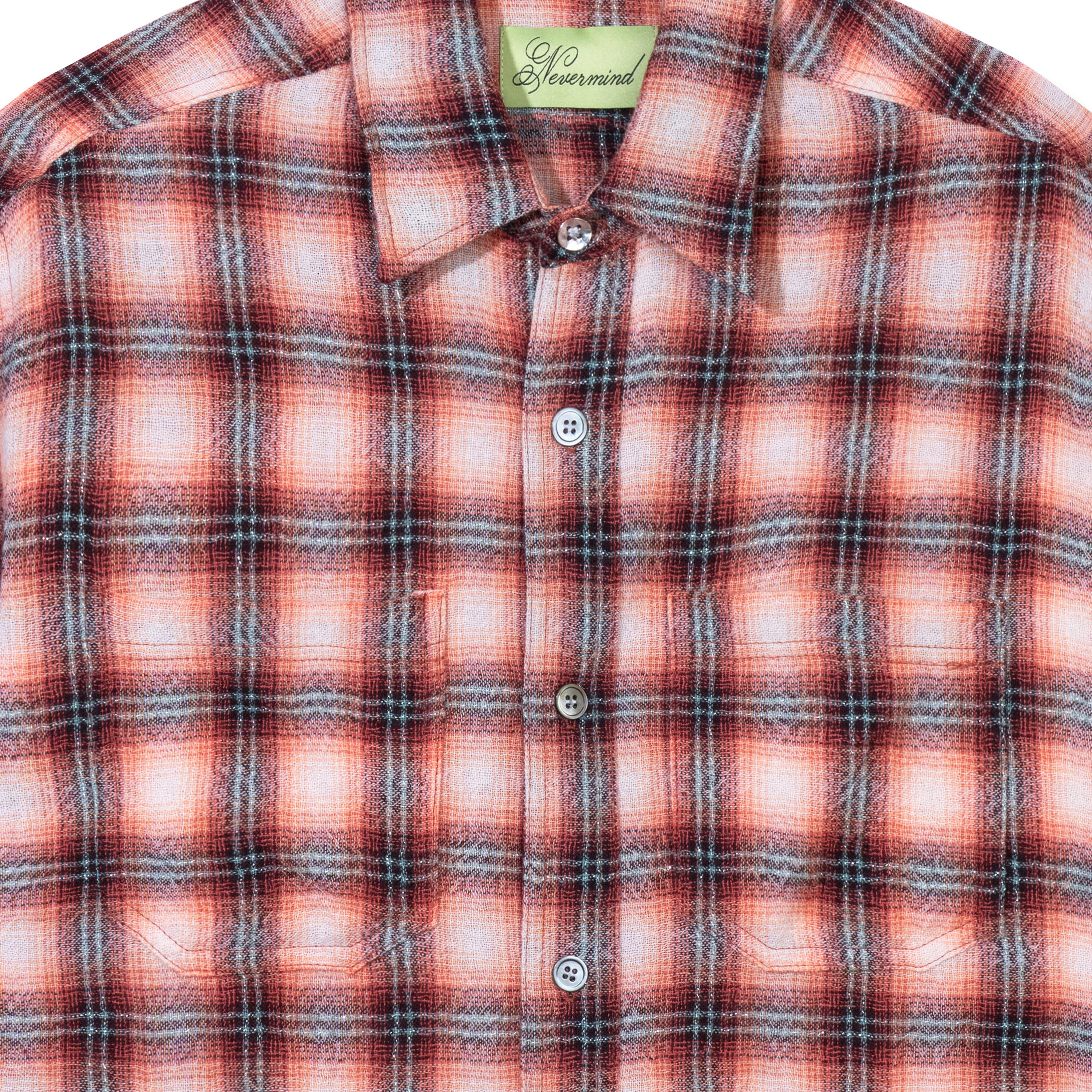 Red Wool Button Up Shirt