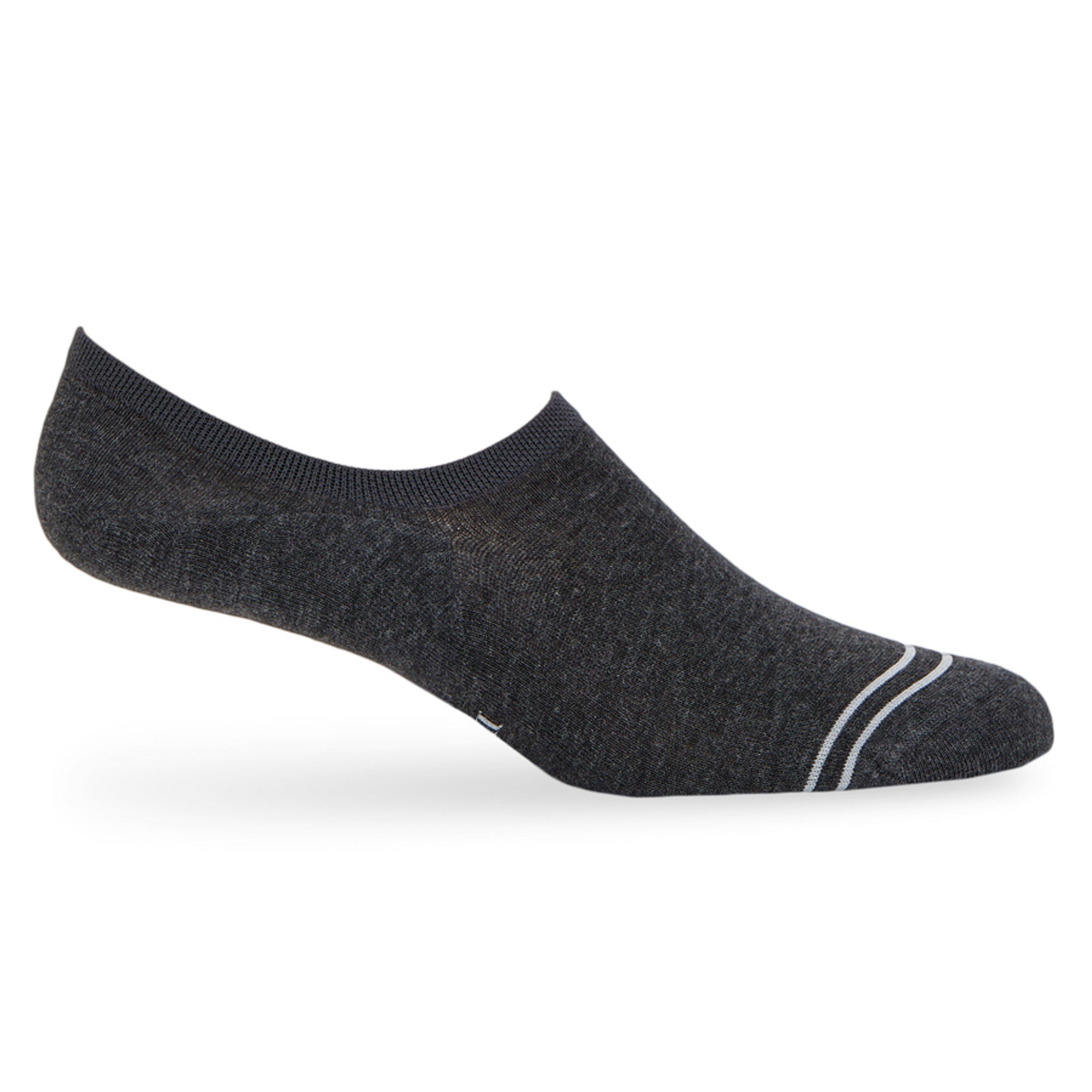 Charcoal Cotton No Show - 3 Pack