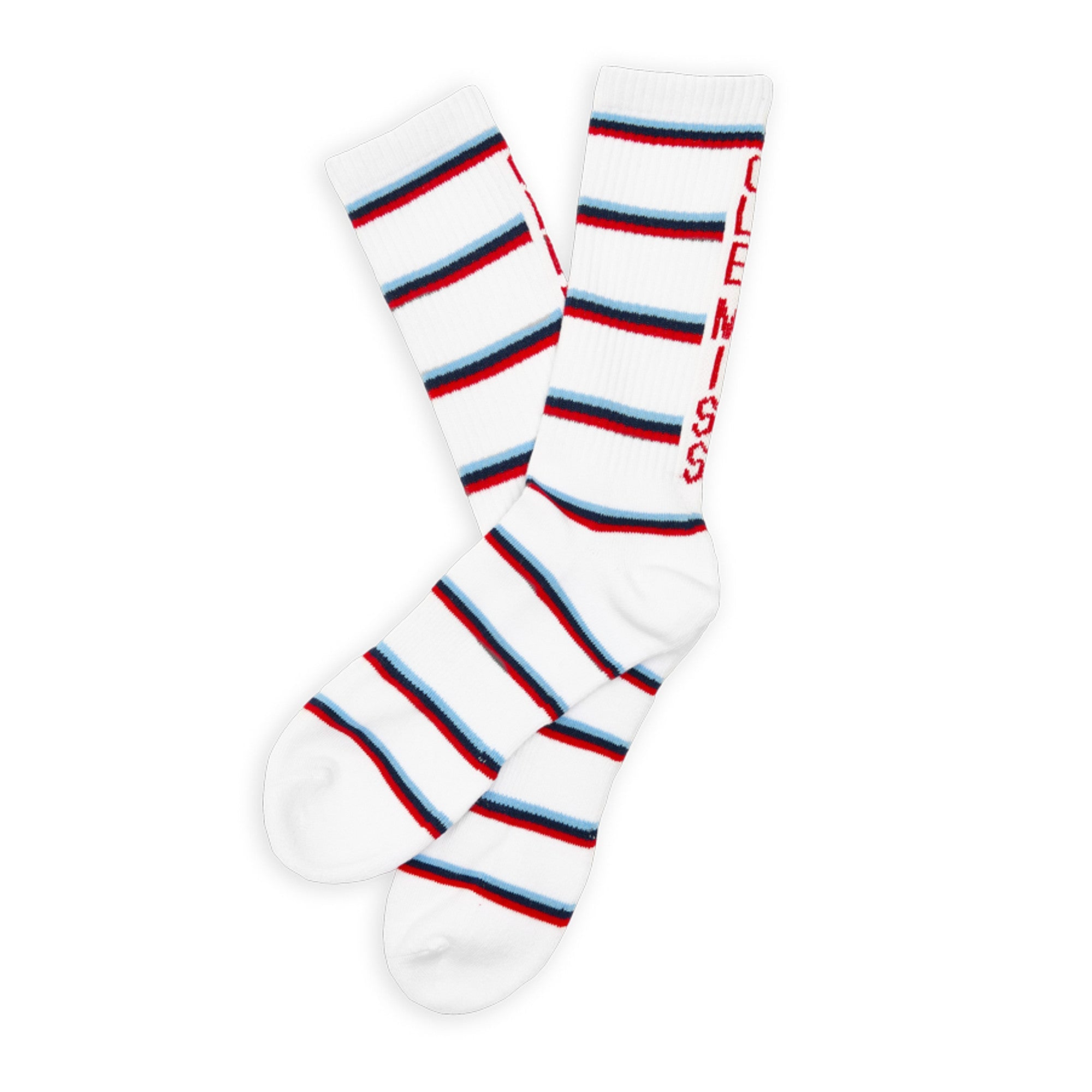 White Stripe Ole Miss Casual Crew