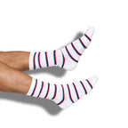 White Stripe Ole Miss Casual Crew
