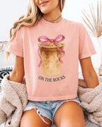On the Rocks Iced Coffee Garment Dyed Women’s Cropped T-Shirt – Iced Latte Graphic Tee