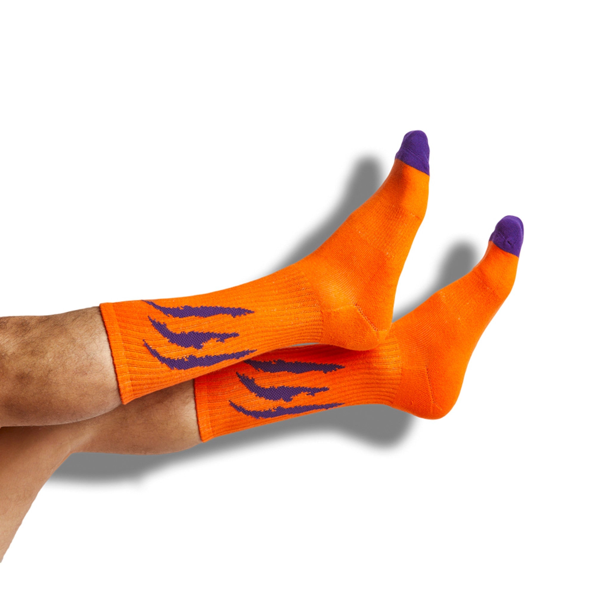 Orange / Purple Scratch Casual Socks