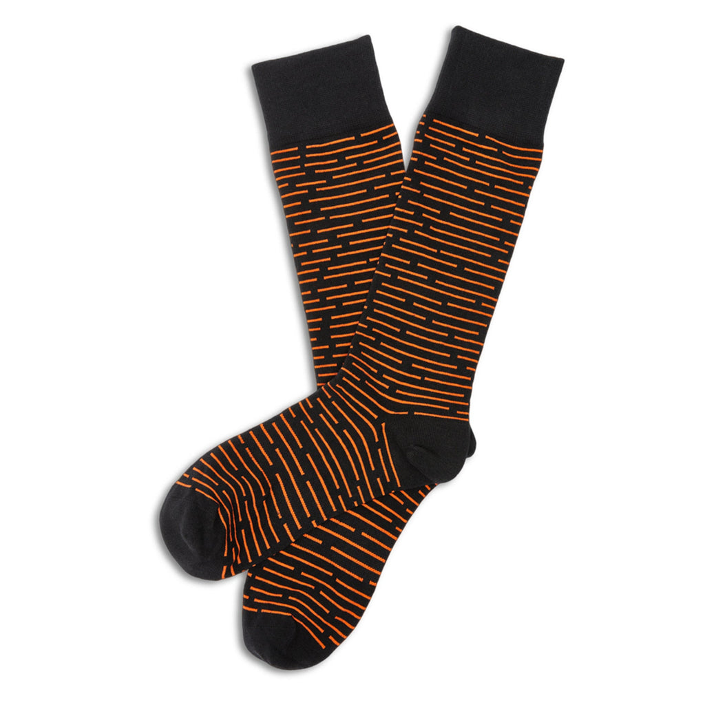 Orange / Black Dress Socks 4-Pack